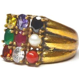 GenZcomplex Gold-Plated Brass Crystals Finger Ring-image-86