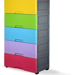 5 Layer Chest Of Drawers : Versatile Drawer Storage PP Collapsible Wardrobe-11