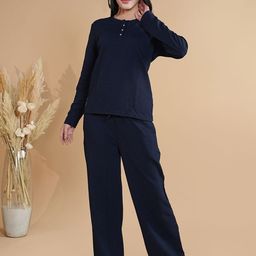 She N She Round Neck T-Shirt With Trousers Co-Ords-image-95