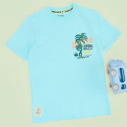 Pantaloons Junior Boys Graphic Printed Round Neck Cotton T-shirt-image-80