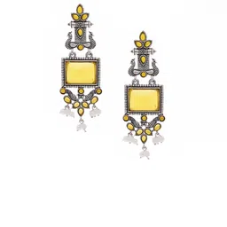 Anouk Set Of 2 Artificial Stones and Beaded Contemporary Drop Earrings image 5