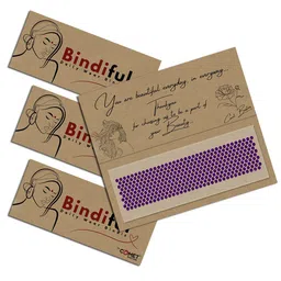 Comet Busters Bindiful Set Of 3 Daily Wear Traditional Bindis- Purple-16