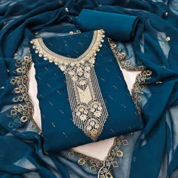 KALINI Embroidered Unstitched Dress Material-image-104