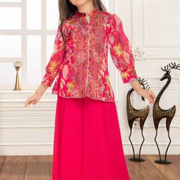 Lagorii Girls Printed Tunic with Palazzos-image-48