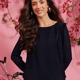 QUIERO Women Embellished Georgette Top-picture-38