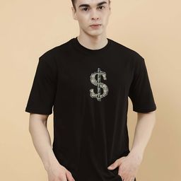 KAIDO Graphic Printed Round Neck Drop-Shoulder Sleeves Cotton Oversized T-shirt-image-45