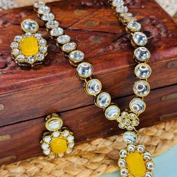 JN HANDICRAFT Yellow Alloy Necklace-image-47