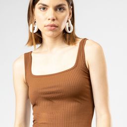 Redamancii Women Solid Square Neck Polycotton Top-image-44