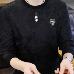 KPOP Men Graphic Printed Round Neck Long Sleeves Sweatshirt-picture-42