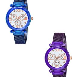 Gopal Shopcart Unisex Pack Of 2 Embellished Bracelet Style Straps Analogue Watch-image-51