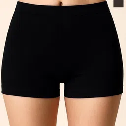 Attire Zone Pack of 2 Solid Mid-Rise Antimicrobial Stretchable Boyshort Briefs-picture-0