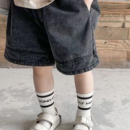 LULU & SKY Girls Washed High-Rise Denim Shorts Technology-image-70