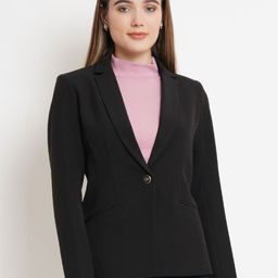 Purple State Notched Lapel Single Breasted Blazer-image-75
