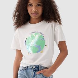 GAP Girls Graphic Printed Round Neck T-shirt-image-95