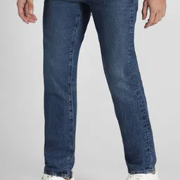 AMERICAN EAGLE OUTFITTERS MenRegular Fit Mid-Rise Light Fade Stretchable Jeans-image-87