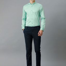 The Collection Classic Spread Collar Satin Slim Fit Shirt-image-68