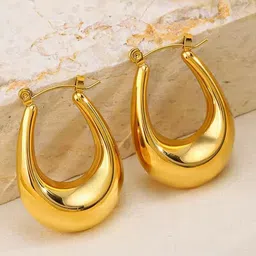 MEENAZ Dome Shaped Hoop Earrings-50