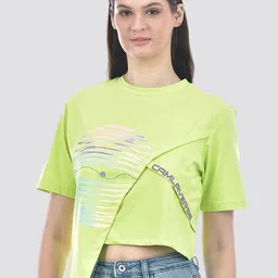 CAMLA Graphic Printed Round Neck Oversized Cotton T-Shirt-picture-41