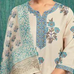 KALINI Women Ethnic Motifs Printed Regular Kurta with Trousers & With Dupatta image 2
