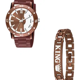 CSAMON Men Bracelet Style Straps Analogue Watch Aeviyo 1002BRO NEW PU K Bracelet-58