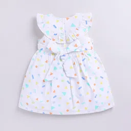 SNUGGLY MONKEY Print Flutter Sleeve Layered Fit & Flare Dress image 3