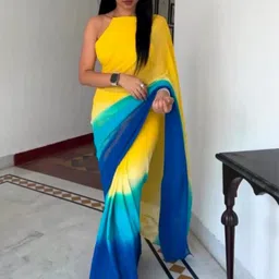 KALINI Leheriya Pure Georgette Ready to Wear Leheriya Saree-picture-42