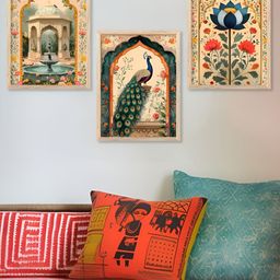 Kotart Brown & Green 3 Pieces Peacocks Wooden Wall Arts-picture-27