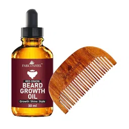 Park Daniel Set Of 2 Red Onion Beard Growth Oil With Comb - 30 ml image 1