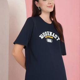MACK JONNEY Women Typography Printed Round Neck Cotton Oversized T-shirt-picture-12