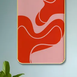 Aura Unisex Pink And Orange Abstract Wall Painting-image-46