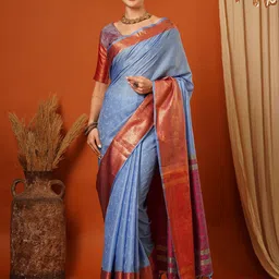 DIVASTRI Woven Design Zari Tissue Mysore Silk Saree-image-69