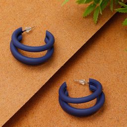 YouBella Contemporary Half Hoop Earrings-43