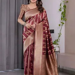 Shriyangan Woven Design Zari Kanjeevaram Saree-picture-49