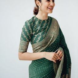 Vastravatika Ethnic Motifs Woven Design Zari Kanjeevaram Saree-picture-2