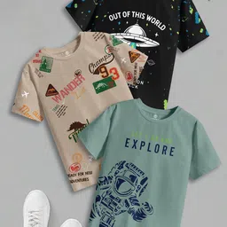 CODEZ Boys 3 Pure Cotton T-shirt-image-94