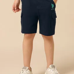 U.S. Polo Assn. Kids Boys Regular Fit Mid-Rise Pure Cotton Shorts-picture-34