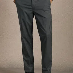 Louis Philippe Men Textured Slim Fit Formal Trousers-picture-35
