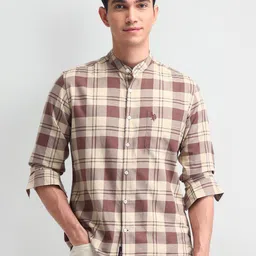 U.S. Polo Assn. Denim Co. Men Manhattan FitTartan Checked Cotton Casual Shirt-image-57