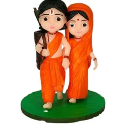 SSS SCULPTURE Orange Showpieces-picture-9