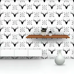 ArtzFolio Printed UV-Resistant Anti-Bacterial Deer Head And Arrows Peel & Stick Wallpaper-image-63