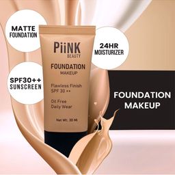 PiiNK Beauty All Day Full Coverage Flawless Foundation With SPF 30 - 30 ml- Soft Ivory 03 image 4