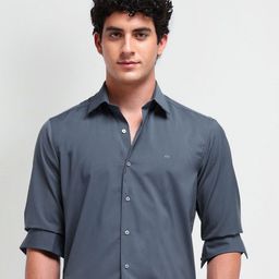 Arrow New York Men Comfort Spread Collar Solid Slim Fit Formal Shirt-picture-41