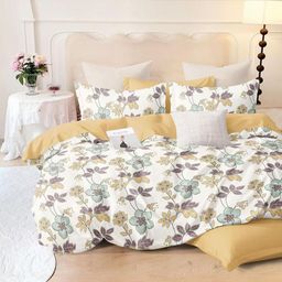 NESTLOOM Unisex Cream Bedsheets-image-82