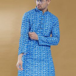 PulseIQ Men Quirky Embroidered Kurta-image-41