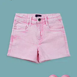 KiddoPanti Girls Rollup Denim Shorts-image-12