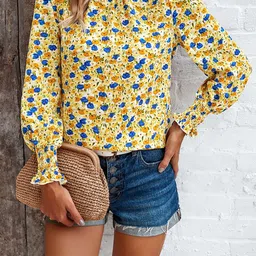 StyleCast Women Floral Printed High Neck Top-50