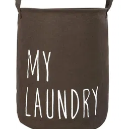HOKIPO Brown & White Printed Eco Friendly Water Resistant Foldable Laundry Bag-47