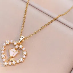 Khusha Creations Gold-Toned Stainless Steel Necklace-41