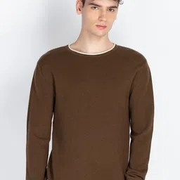 Status Quo Men Cotton Solid Pullover Sweaters-image-95