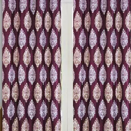 Aura Purple & Beige Set of 4 Ethnic Motifs Door Curtain-picture-14
